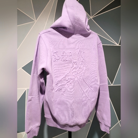 Light Purple Pressed Letter End Yulin Sweatshirt - Picture 2 of 3